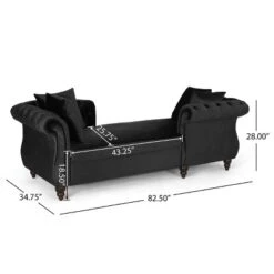 Houck Modern Glam Tufted Velvet Tete-A-Tete Chaise Lounge With Accent Pillows - Christopher Knight Home -Furniture Haven Sales GUEST 79d63001 6b7c 4b34 96c1 3dd4f0fa0a8e