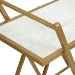 Chaves Handcrafted Modern Glam Marble Bar Cart Gold/White - Christopher Knight Home 13 Chaves Handcrafted Modern Glam Marble Bar Cart Gold/White - Christopher Knight Home -Furniture Haven Sales GUEST 7fab0408 3f57 4b52 b7e4 ff940d5febe2