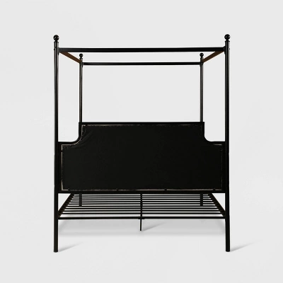 Queen Beechmont Iron Canopy Upholstered Bed - Christopher Knight Home 6 Queen Beechmont Iron Canopy Upholstered Bed - Christopher Knight Home - Image 4