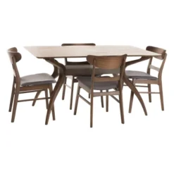 5pc 60" Idalia Mid-Century Modern Dining Set - Christopher Knight Home -Furniture Haven Sales GUEST 85bdb456 59e0 4b76 abce 93540e929c65