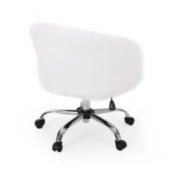 Syosset Modern Glam Swivel Office Chair White/Silver - Christopher Knight Home -Furniture Haven Sales GUEST 87c07771 5db2 404e b430 79a1a8eae5f0