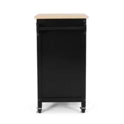 Maynard Contemporary Glass Paneled Kitchen Cart Natural/Black - Christopher Knight Home -Furniture Haven Sales GUEST 88914b4a 6094 4d67 a982 80d5de989c97