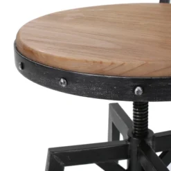 Set Of 2 Jutte Modern Industrial Firwood Adjustable Height Swivel Barstools Antique/Black Brushed Silver - Christopher Knight Home -Furniture Haven Sales GUEST 89181959 3850 4463 b633 57d6427f0ae4