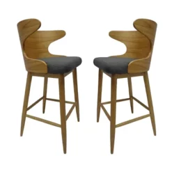 Set Of 2 Kamryn Mid Century Modern Barstool - Christopher Knight Home -Furniture Haven Sales GUEST 893d5082 8db9 48cd a236 65478b4a9c2f