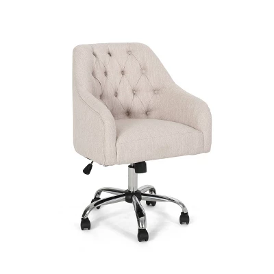 Barbour Tufted Home Office Chair With Swivel Base - Christopher Knight Home 4 Barbour Tufted Home Office Chair With Swivel Base - Christopher Knight Home - Image 2