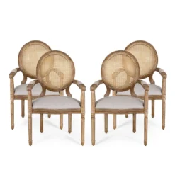 Set Of 4 Judith French Country Wood And Cane Upholstered Dining Chairs - Christopher Knight Home 25 Set Of 4 Judith French Country Wood And Cane Upholstered Dining Chairs - Christopher Knight Home -Furniture Haven Sales GUEST 96a70970 be9a 4018 b1d1 e1bbf1b20111
