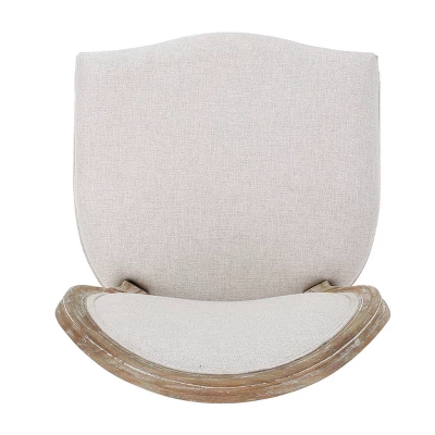 Set Of 4 Phinnaeus French Country Fabric Dining Chairs Beige/Natural - Christopher Knight Home 6 Set Of 4 Phinnaeus French Country Fabric Dining Chairs Beige/Natural - Christopher Knight Home - Image 4