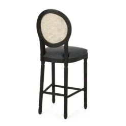 2pc Govan French Country Wooden Counter Height Barstools With Upholstered Seating Charcoal/Black - Christopher Knight Home -Furniture Haven Sales GUEST 98294e7a ef56 4a9a 9658 b28f0db322af