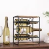 Rauser Modern Industrial 6 Bottle Tabletop Wine Rack Natural/Black - Christopher Knight Home -Furniture Haven Sales GUEST a19e6b5e dcab 484d 988a 6dcedc09fbd4