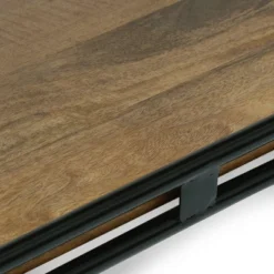 Colwill Modern Industrial Handcrafted Mango Wood Kitchen Cart With Wheels Natural/Black - Christopher Knight Home -Furniture Haven Sales GUEST a209b609 8e04 47dd b239 da6047effb25