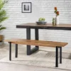 Pisgah Handcrafted Modern Industrial Mango Wood Dining Bench Country Brown/Black - Christopher Knight Home -Furniture Haven Sales GUEST a2c6dc69 4376 4d05 b8cf 1365b1567331