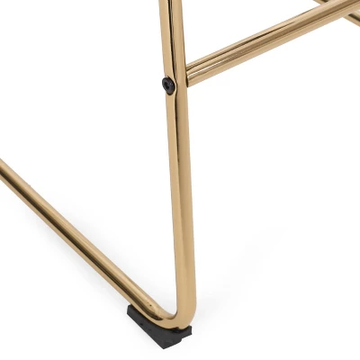 Cedric Modern Glam Velvet Counter Height Barstool Blue/Gold - Christopher Knight Home 9 Cedric Modern Glam Velvet Counter Height Barstool Blue/Gold - Christopher Knight Home - Image 7