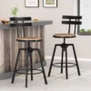Set Of 2 Jutte Modern Industrial Firwood Adjustable Height Swivel Barstools Antique/Black Brushed Silver - Christopher Knight Home -Furniture Haven Sales GUEST a92c3f19 5363 4116 a0ae da31d08e66fd