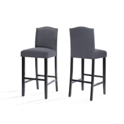 Set Of 2 Darren Contemporary Upholstered Barstools With Nailhead Trim - Christopher Knight Home 12 Set Of 2 Darren Contemporary Upholstered Barstools With Nailhead Trim - Christopher Knight Home -Furniture Haven Sales GUEST a95461a3 052f 45fa ba01 11602b27e087