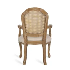 2pk Mina French Country Wood And Cane Upholstered Dining Chairs - Christopher Knight Home -Furniture Haven Sales GUEST aaea00b4 6827 450c bbb9 b715bfa64d52