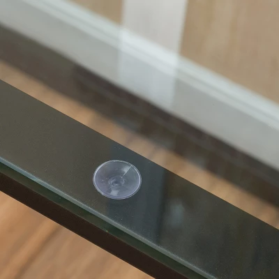 Eghan Glass Computer Desk Black - Christopher Knight Home 5 Eghan Glass Computer Desk Black - Christopher Knight Home - Image 3