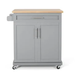 Batavia Contemporary Kitchen Cart With Wheels - Christopher Knight Home -Furniture Haven Sales GUEST abc8bea3 b293 4157 baf0 792de432a406