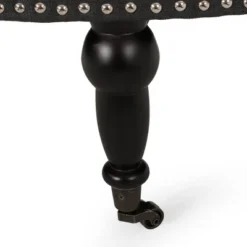 Cimarron Contemporary Round Ottoman With Rolling Casters - Christopher Knight Home -Furniture Haven Sales GUEST b23e00c4 02b7 42cc b924 dc063fad7a69