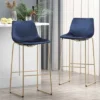 Cedric Modern Glam Velvet Counter Height Barstool Blue/Gold - Christopher Knight Home -Furniture Haven Sales GUEST b4337263 b307 4463 a51d ddc45e8b4412