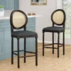 2pc Govan French Country Wooden Counter Height Barstools With Upholstered Seating Charcoal/Black - Christopher Knight Home 2 2pc Govan French Country Wooden Counter Height Barstools With Upholstered Seating Charcoal/Black - Christopher Knight Home -Furniture Haven Sales GUEST b986abaa aa79 4526 80f3 768213e40924