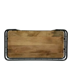 Colwill Modern Industrial Handcrafted Mango Wood Kitchen Cart With Wheels Natural/Black - Christopher Knight Home -Furniture Haven Sales GUEST bbf88a46 3a6f 468d 9a1a 25e30eafeb97