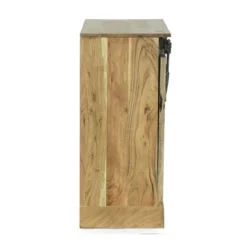 Laymon Modern Industrial Handcrafted Acacia Wood Live Edge Sideboard With Sliding Door Natural/Black - Christopher Knight Home -Furniture Haven Sales GUEST c07e2ac6 1dcd 4c5c 8605 f5b3f4a05d8d