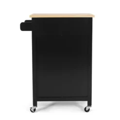 Maynard Contemporary Glass Paneled Kitchen Cart Natural/Black - Christopher Knight Home -Furniture Haven Sales GUEST c2066d52 d45d 4734 82b5 b2f1794b4cb5