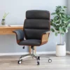 Cannonade Mid-Century Modern Swivel Office Chair Black/Walnut - Christopher Knight Home 1 Cannonade Mid-Century Modern Swivel Office Chair Black/Walnut - Christopher Knight Home -Furniture Haven Sales GUEST c29d8f3a 2d59 46e7 abb7 8c71dac06c8f
