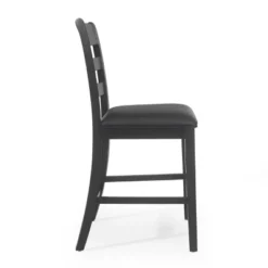 2pc Benner Farmhouse Upholstered Wood Counter Height Barstools Black - Christopher Knight Home 14 2pc Benner Farmhouse Upholstered Wood Counter Height Barstools Black - Christopher Knight Home -Furniture Haven Sales GUEST c7715ac7 d006 4be7 8b3a d8d2f37d518b