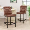2pc Osgood Contemporary Diamond Stitch Counter Height Barstools - Christopher Knight Home -Furniture Haven Sales GUEST cc439f1b 1d37 4126 a34f f1ce25261008