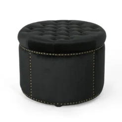 Tiernan Glam Velvet Tufted Ottoman - Christopher Knight Home -Furniture Haven Sales GUEST d27f416e 8073 4278 9481 11a3f8e6c486