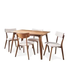 5pc Megann Mid Century Wood Dining Set - Christopher Knight Home -Furniture Haven Sales GUEST d3a8044d a2a7 43ce b9e0 4c49b9fab4d2