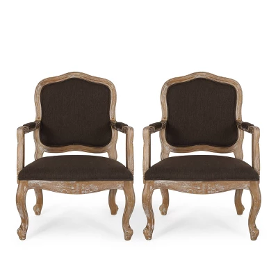 Set Of 2 Andrea French Country Wood Upholstered Dining Armchairs - Christopher Knight Home 15 Set Of 2 Andrea French Country Wood Upholstered Dining Armchairs - Christopher Knight Home - Image 13