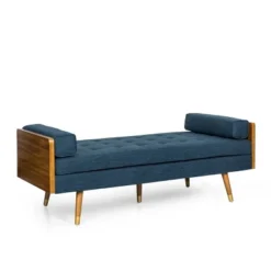 Keairns Mid Century Modern Tufted Double End Chaise Lounge With Bolster Pillows - Christopher Knight Home -Furniture Haven Sales GUEST d7bd0299 a46c 4d34 ae48 1f5acad42f65