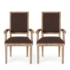 Set Of 2 Maria French Country Wood Upholstered Dining Chairs - Christopher Knight Home -Furniture Haven Sales GUEST dd00e705 8ca6 4817 8f32 1d76e8f250d3