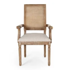 Set Of 2 Maria French Country Wood And Cane Upholstered Dining Chairs - Christopher Knight Home -Furniture Haven Sales GUEST dd82b91b 581b 4db4 a683 a206da08ccab