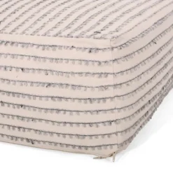 Gaddie Boho Rectangular Bean Bag Ottoman White/Gray/Black - Christopher Knight Home -Furniture Haven Sales GUEST e3444652 3376 4582 819c 7ba37e680a05