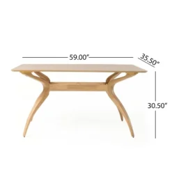 Salli Rectangular Dining Table - Natural Oak - Christopher Knight Home -Furniture Haven Sales GUEST e675d693 42ce 4351 a980 b4dc58cb98e2