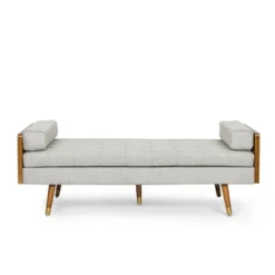 Keairns Mid Century Modern Tufted Double End Chaise Lounge With Bolster Pillows - Christopher Knight Home -Furniture Haven Sales GUEST e8789d81 0ff1 4aa4 8cec 0d816ee9f799
