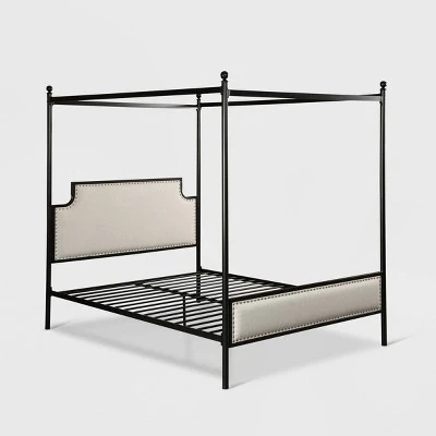 Queen Beechmont Iron Canopy Upholstered Bed - Christopher Knight Home 7 Queen Beechmont Iron Canopy Upholstered Bed - Christopher Knight Home - Image 5