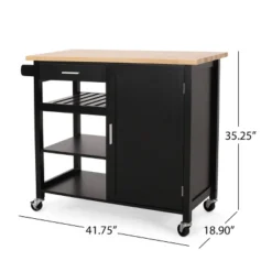 Westcliffe Contemporary Kitchen Cart With Wheels - Christopher Knight Home -Furniture Haven Sales GUEST ed57fdf0 3704 4d35 aa47 b4fb1545ef3a