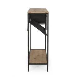 Boster Boho Industrial 8 Bottle Wine Rack Console Table With Storage Natural/Black - Christopher Knight Home -Furniture Haven Sales GUEST eda9a973 74d4 475f bff8 845bd19e98a6