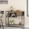 Boster Boho Industrial 8 Bottle Wine Rack Console Table With Storage Natural/Black - Christopher Knight Home -Furniture Haven Sales GUEST ef9979cc d454 4574 89c4 9598e8cdcafb