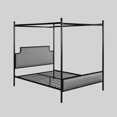 Queen Beechmont Iron Canopy Upholstered Bed - Christopher Knight Home 8 Queen Beechmont Iron Canopy Upholstered Bed - Christopher Knight Home - Image 6