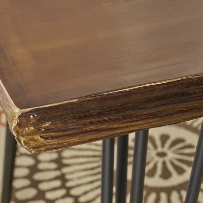 70.5" Chana Industrial Live Edge Rectangular Dining Table Natural - Christopher Knight Home 4 70.5" Chana Industrial Live Edge Rectangular Dining Table Natural - Christopher Knight Home - Image 2