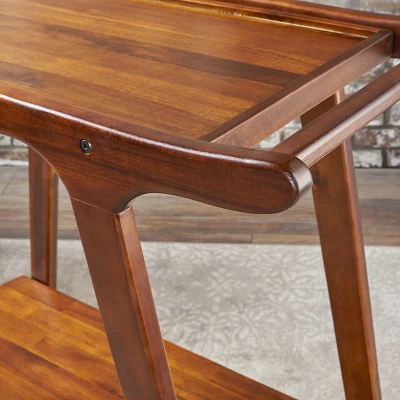 Verdes Bar Cart - Mahogany - Christopher Knight Home 4 Verdes Bar Cart - Mahogany - Christopher Knight Home - Image 2