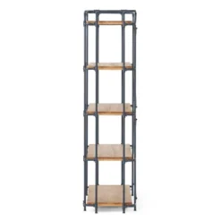 Yorktown 66.75" 5-Shelf Industrial Bookcase Brown - Christopher Knight Home 9 Yorktown 66.75" 5-Shelf Industrial Bookcase Brown - Christopher Knight Home -Furniture Haven Sales GUEST 02bd812b 7003 4354 8b30 7144d71941a0