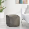 Caney Modern Velveteen Cube Pouf - Christopher Knight Home