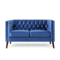 Holasek Contemporary Velvet Upholstered Tufted Loveseat - Christopher Knight Home -Furniture Haven Sales GUEST 0fa40d94 84d9 4bde a98e c3ca1be2435e