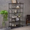 68" Farrells Industrial 5 Shelf Bookcase Gray - Christopher Knight Home -Furniture Haven Sales GUEST 10793bb1 6196 4ea4 aa2e 174fe5edf7ed